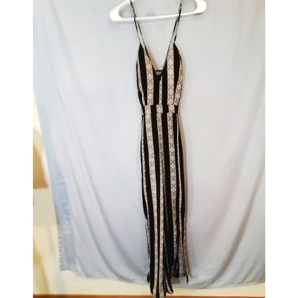 Crystal Sky; Black and Gray jumpsuit